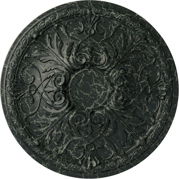 Ekena Millwork Tristan Ceiling Medallion (Fits Canopies up to 5 1/2"), 26"OD x 3"P, Painted Turtle Crackle CM26TNPTC - main